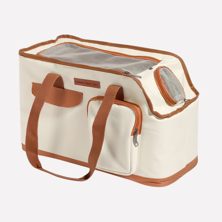 Grey Unisex Cozy Pet Carrier Shoulder Bag, a practical and portable accessory for dog and cat travel