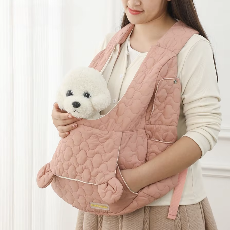Small dog or cat carrier vest, comfy pet rucksack for travel, hands-free pet accessory