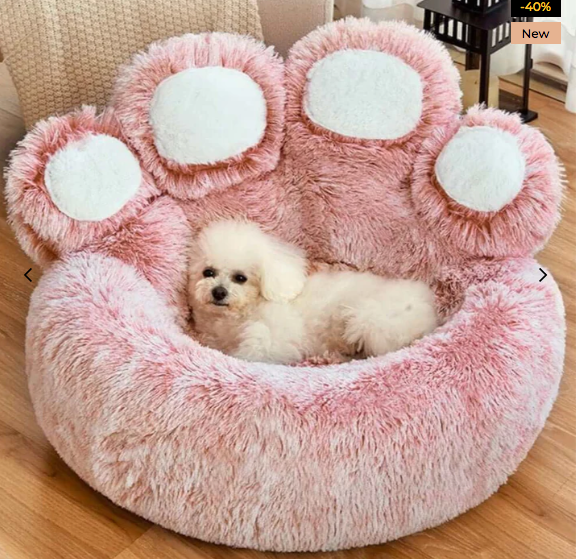 Home decor friendly pet bed, round and cozy, offering superior pet comfort.