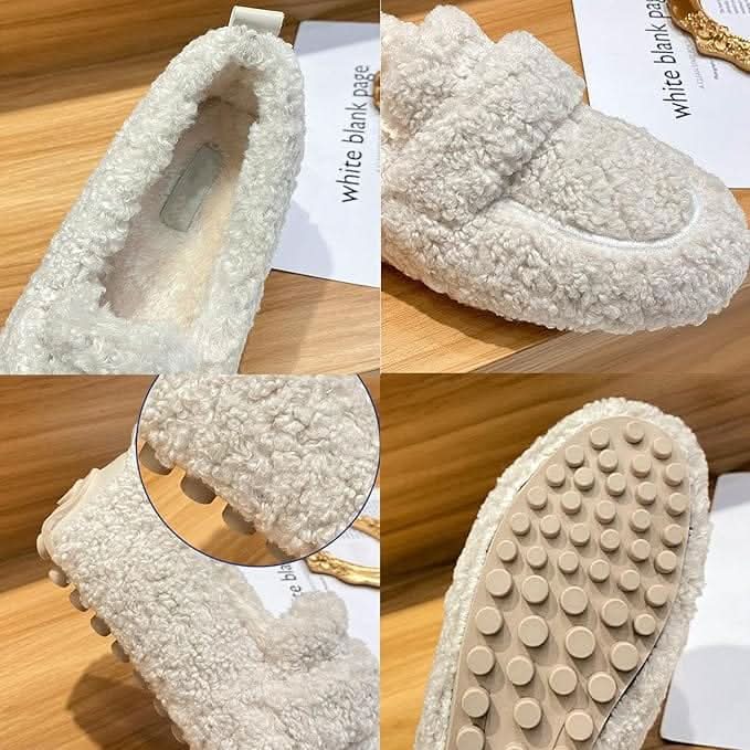 Elegant unisex winter house slippers with non-slip sole for ultimate warm comfort. Perfect indoor footwear.