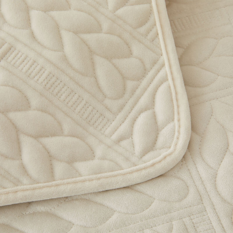 Stylish crystal velvet couch cover, non-slip, with delicate wheat pattern, machine washable