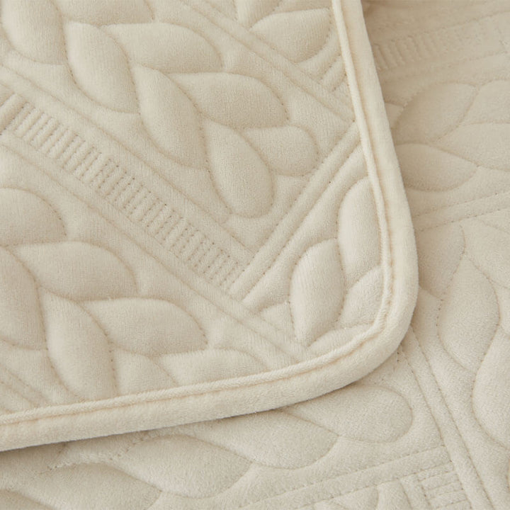 Stylish crystal velvet couch cover, non-slip, with delicate wheat pattern, machine washable