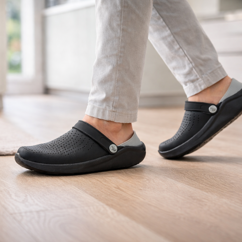 Everyday walking sandals providing cushioned comfort & strong arch support.