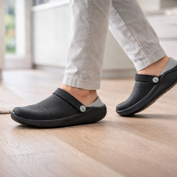 Everyday walking sandals providing cushioned comfort & strong arch support.
