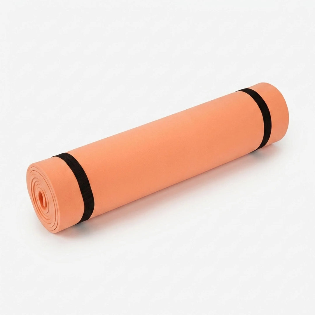 Unisex cushioned exercise mat perfect for yoga. Provides comfort & stability for various poses & workouts.