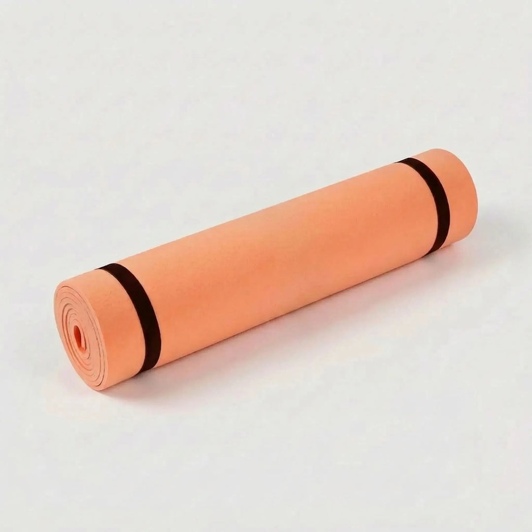 Thick cushioned exercise mat for superior comfort during yoga & pilates. Non-slip design ensures safe workouts.