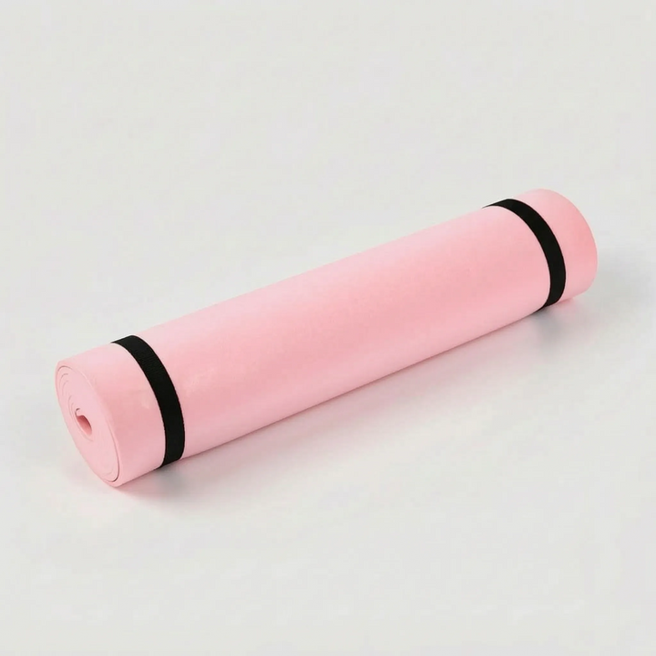 Versatile cushioned exercise mat, perfect for all home gym workouts, yoga, & pilates. Non-slip & comfortable.