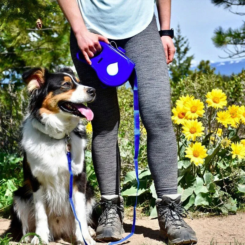 Pet gear: multi-functional dog water dispenser, detachable bowl, and waste bag holder for easy pet travel
