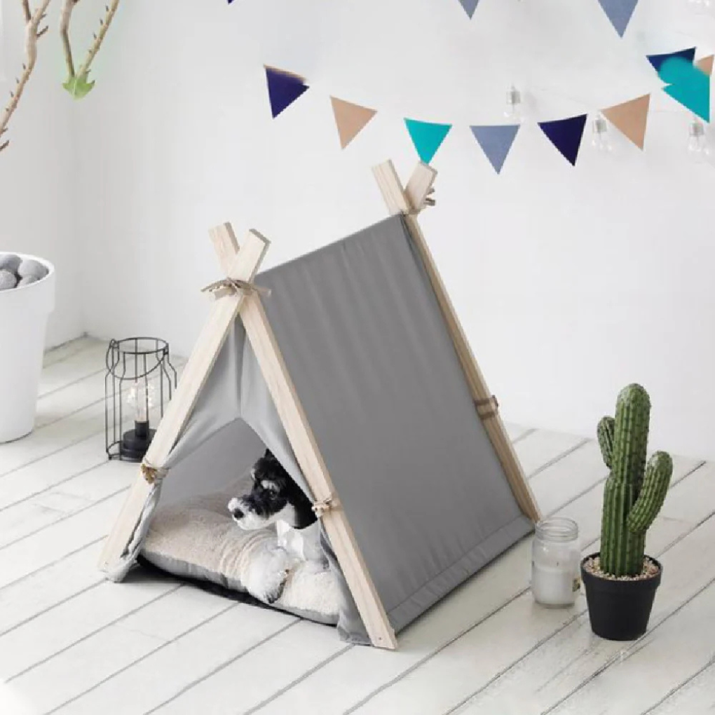 Portable pet kennel: soft, detachable bed for small dogs/cats, organic cotton new4 design