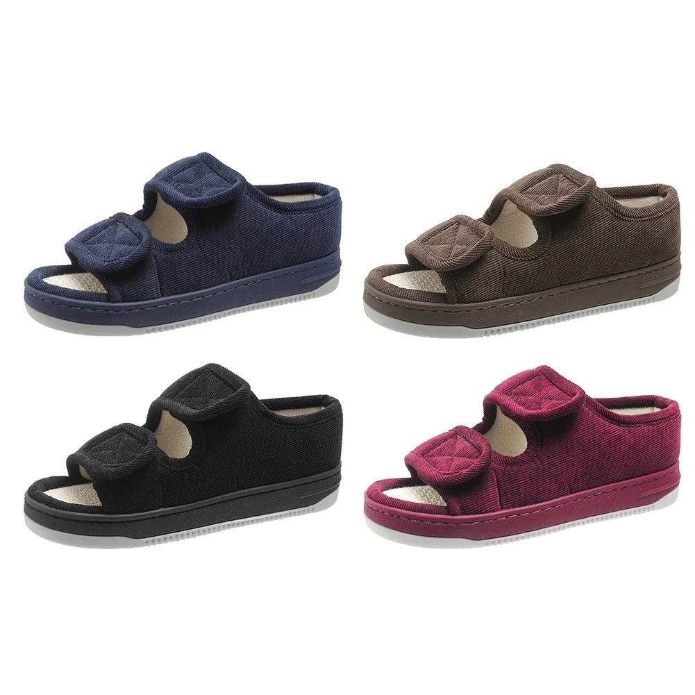 Unisex diabetic sandals for swollen & sensitive feet. Wide, adjustable comfort, ideal for edema.