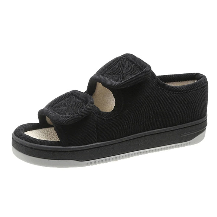 Highly adjustable unisex diabetic sandals for swollen, sensitive feet. Wide fit edema shoes, comfort.