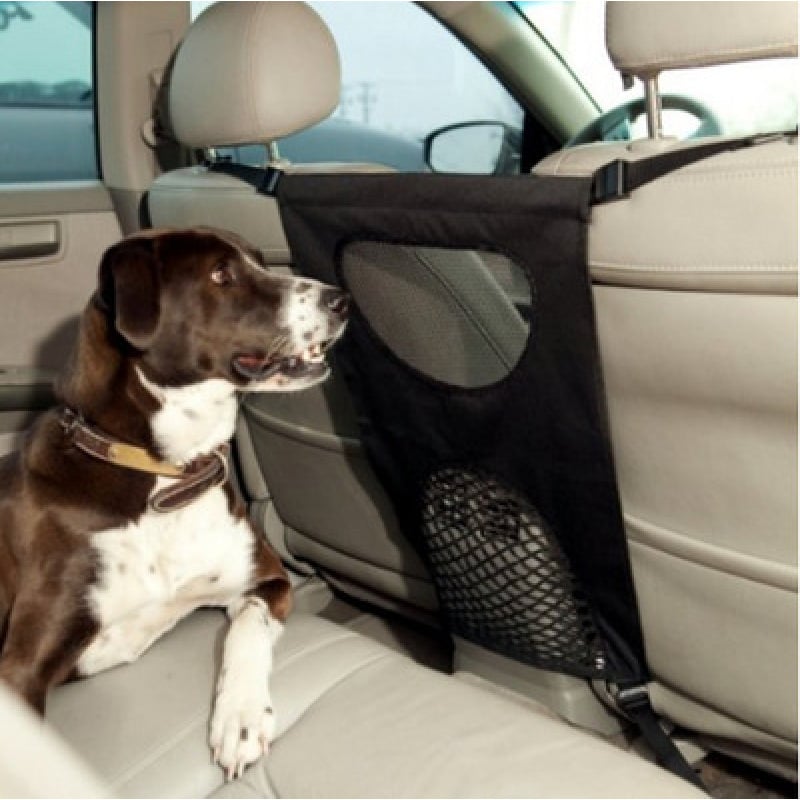 Unisex dog car backseat organizer storage bag for pet travel essentials, keeps car tidy with multiple pockets