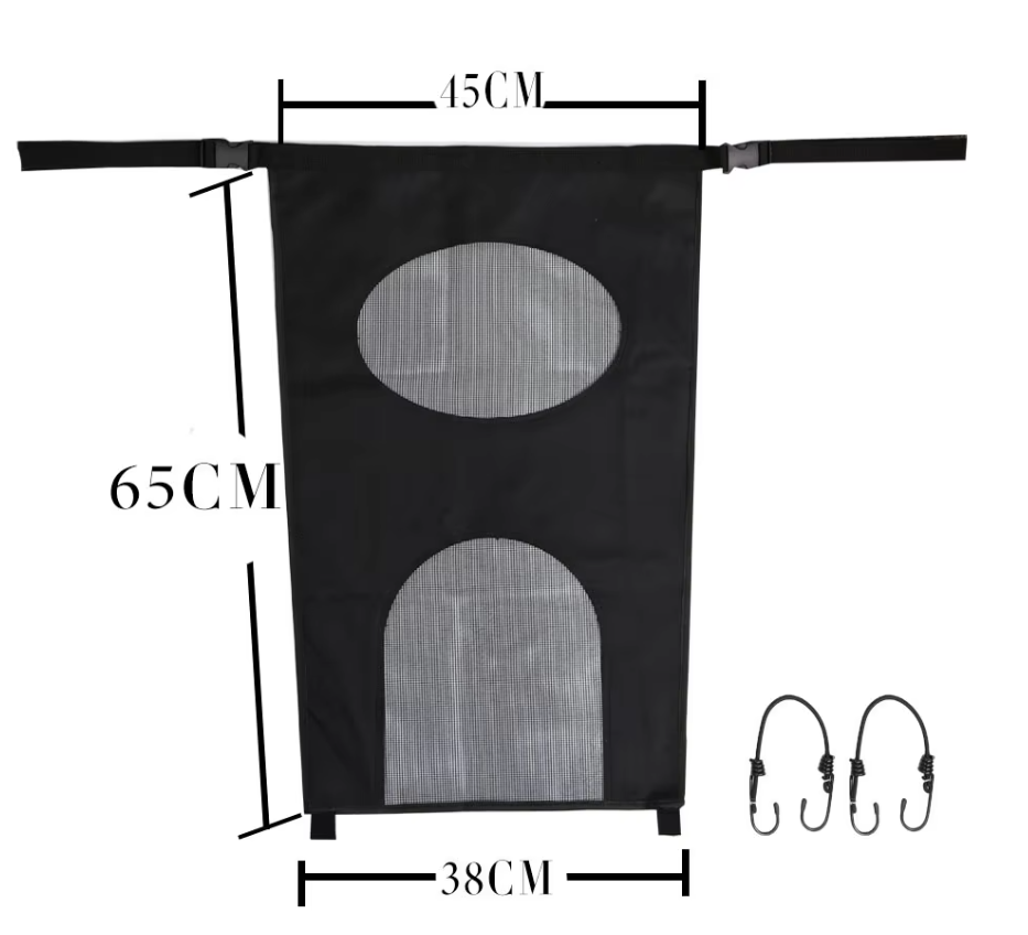 Multi-pocket backseat car organizer for dogs, keeps leashes, treats, and toys neatly stowed during travel