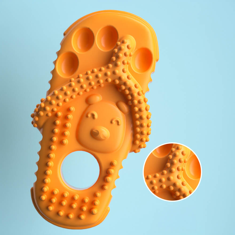 Unisex pet slipper toy, perfect for dog dental health, made from waterproof & durable TPR material