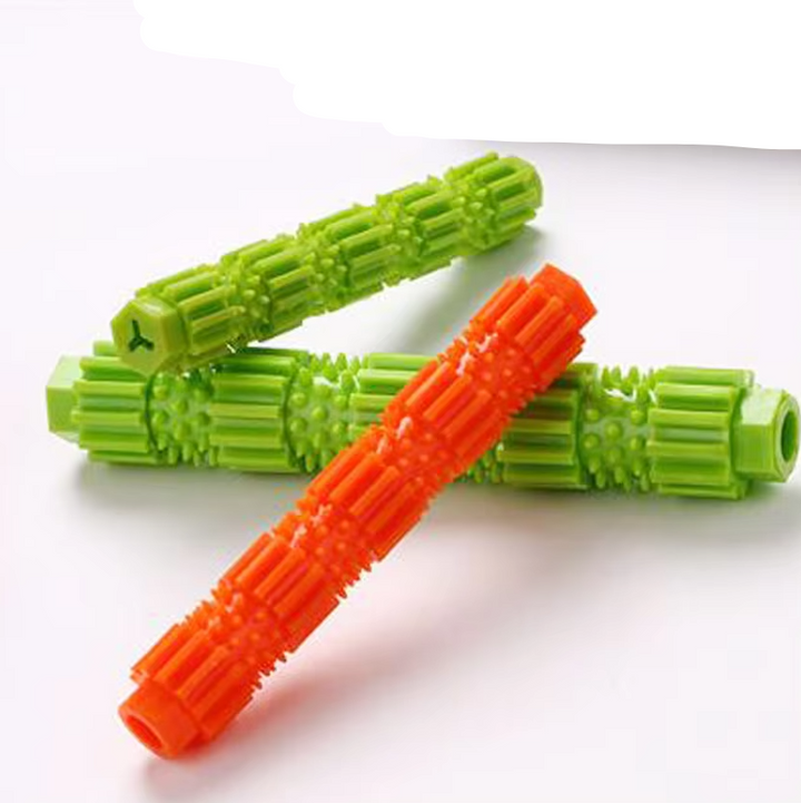 Healthy dog chew stick, promotes oral hygiene with treat-dispensing feature, durable for all canines.