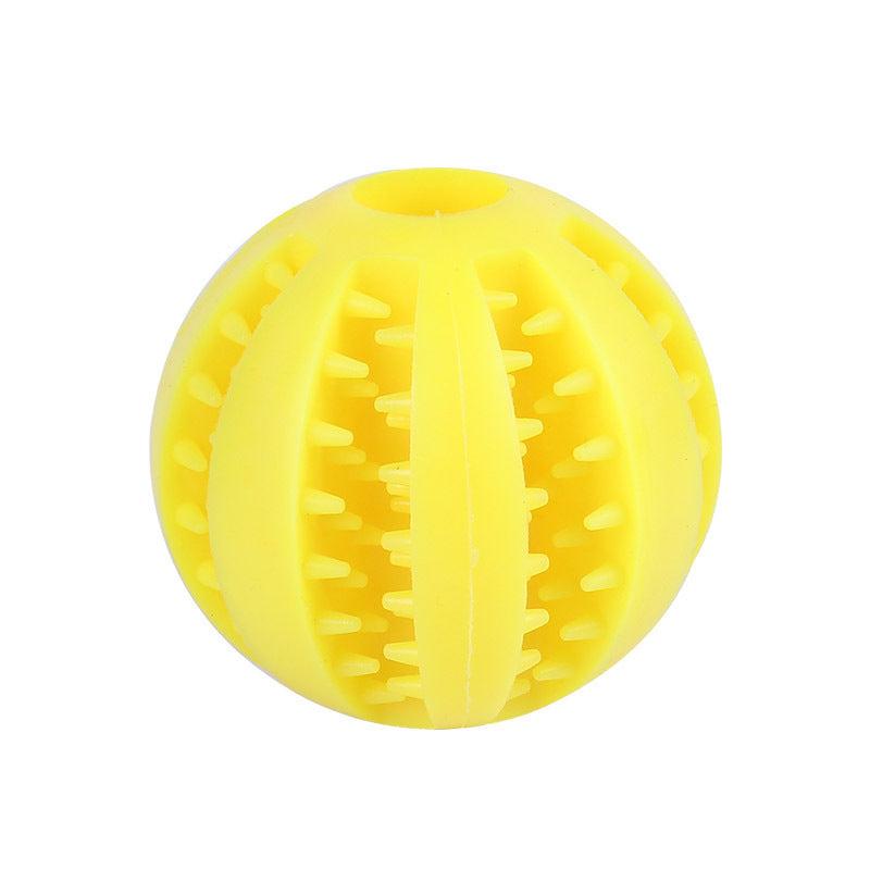 Dog enrichment toy: Dental treat dispenser chew ball, perfect for active chewing