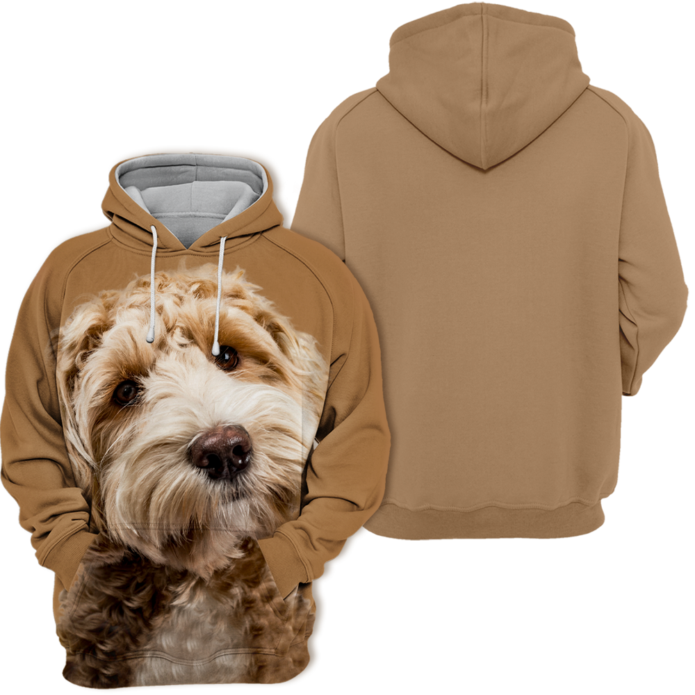 Durable cotton blend pet hoodie for dogs, non-peeling fabric, stylish and comfortable dog apparel.