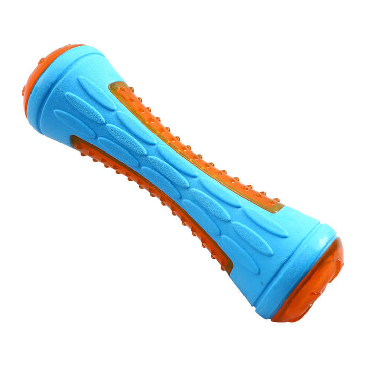 Dog fetch toy, unisex floating TPR, squeaky for endless outdoor entertainment and chewing.