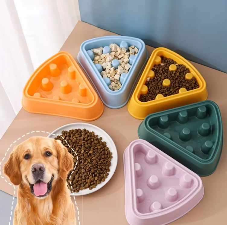 Unisex dog interactive slow feeder toy, blue and white, promoting healthier eating for pets