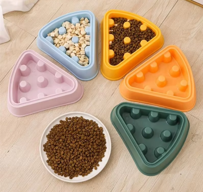 Side view of an innovative dog bowl, a pet accessory for controlled feeding and improved health