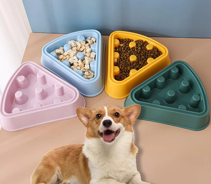 Textured dog interactive slow feeder, a pet health product encouraging slower, more engaging meals