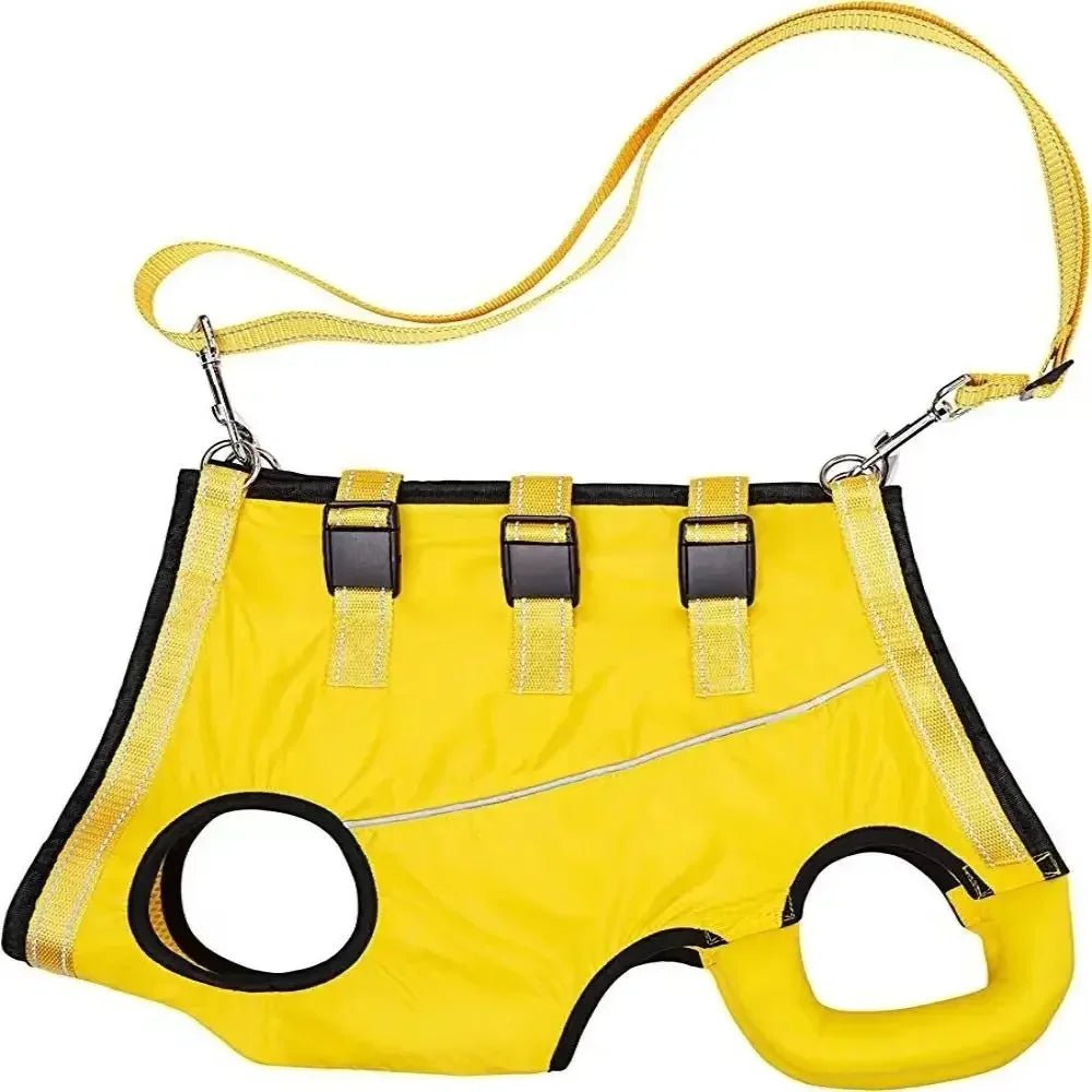 Adjustable dacron dog harness, breathable, ideal pet support for injury recovery.