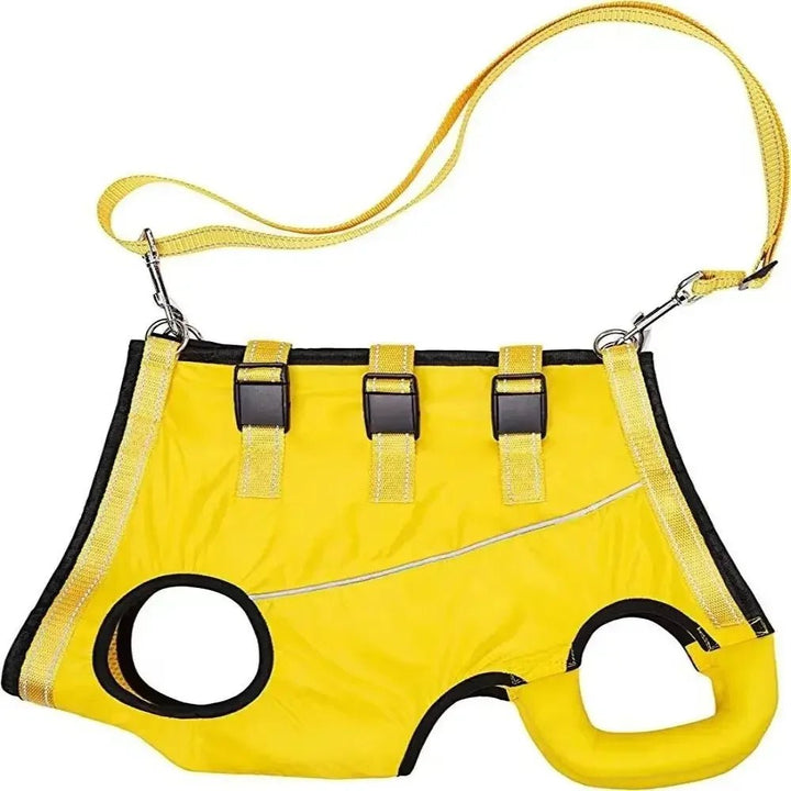 Adjustable dacron dog harness, breathable, ideal pet support for injury recovery.