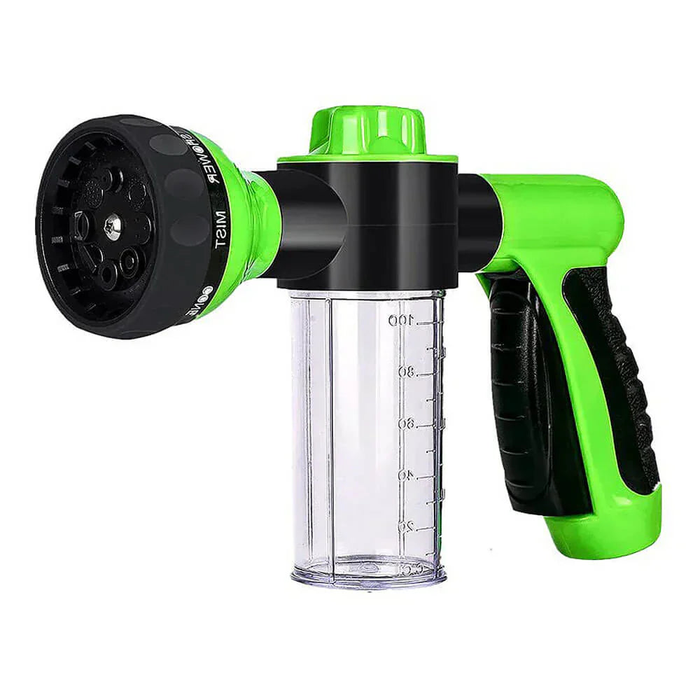 Unisex dog bath spray head, grooming accessory for quick and effective pet shampoo application.