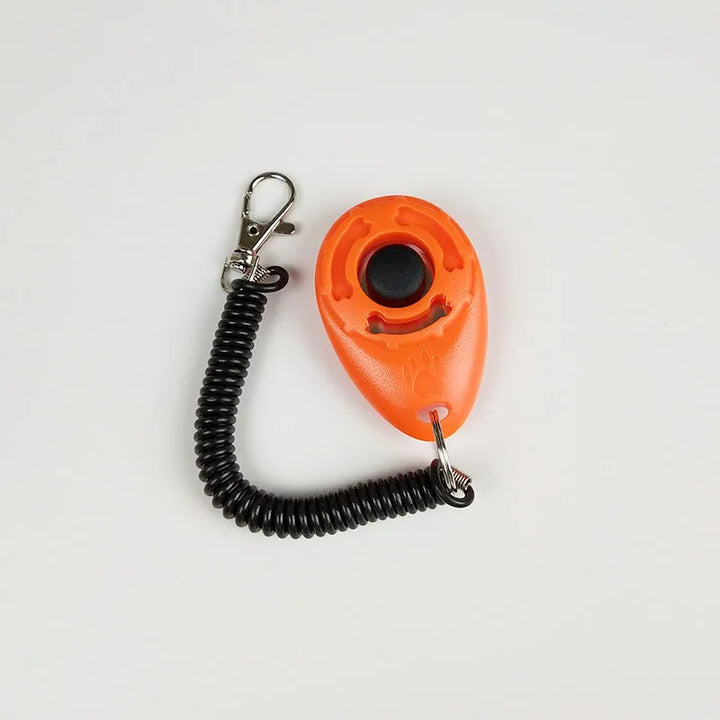 Unisex dog obedience clicker, wrist coil, snap hook, essential pet supplies tool