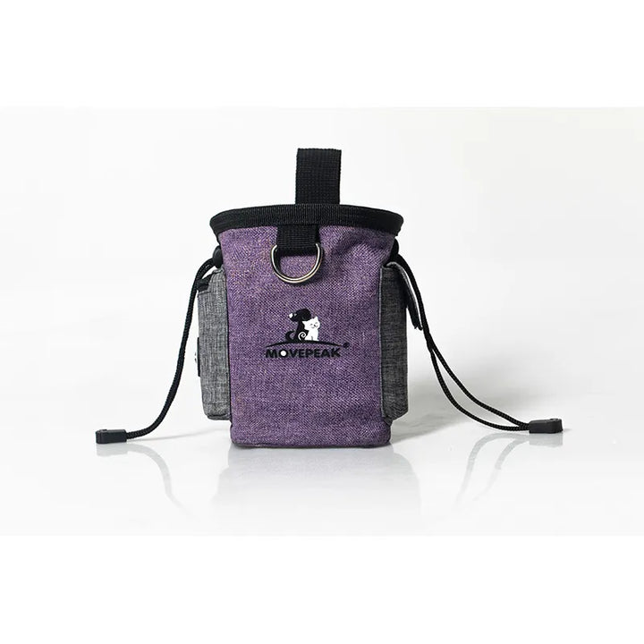 Dog gear belt bag in black with a pop-out foldable bowl, great for training and hiking