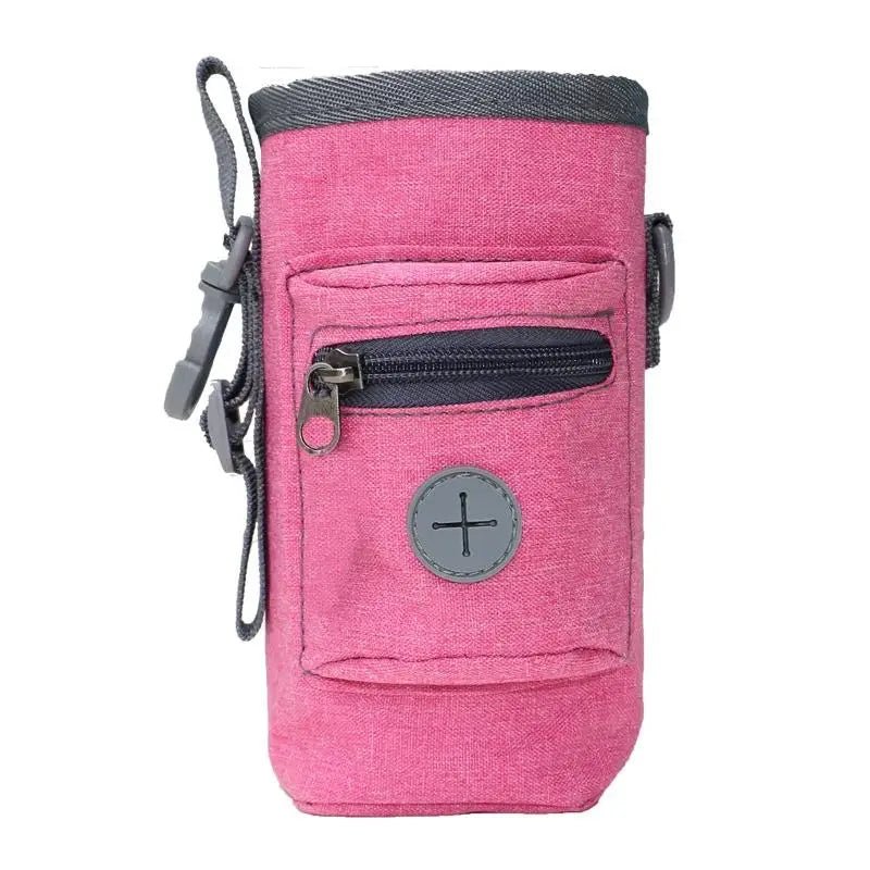 Multifunctional dog treat pouch with a convenient poop bag dispenser, a must-have for dog training.