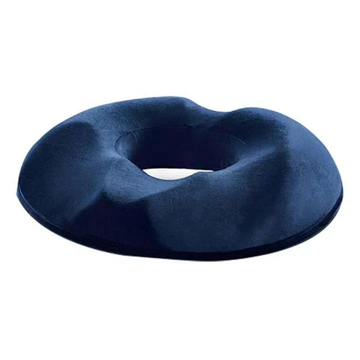 Ring-shaped donut cushion for targeted tailbone, coccyx & hemorrhoid support. Reduces sitting pressure.