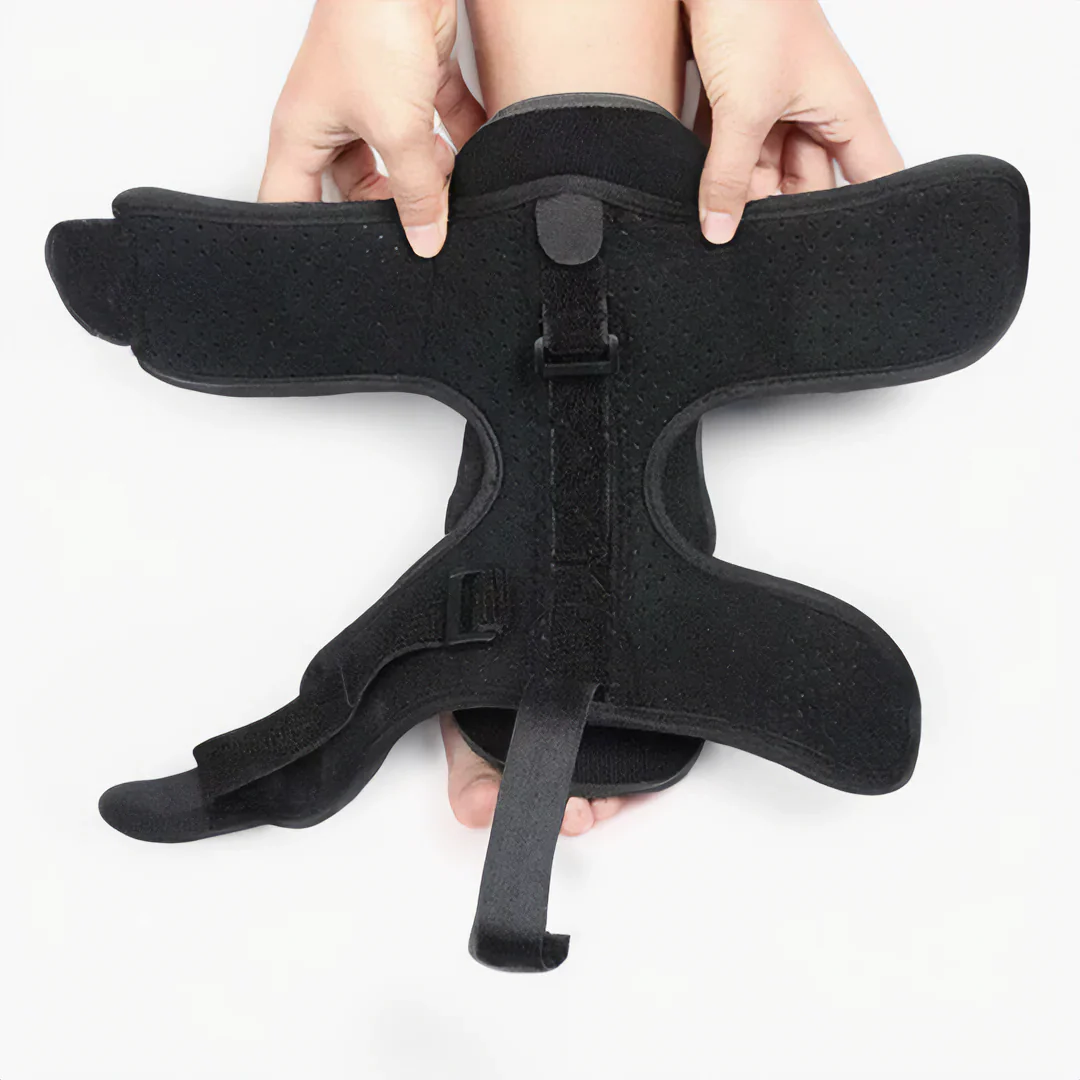 Adjustable dorsal night splint for plantar fasciitis, Achilles tendonitis. Unisex foot & ankle pain relief.
