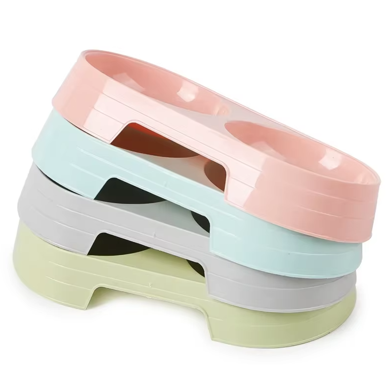 Stainless steel dog bowls with non-slip base, ideal for food and drinking