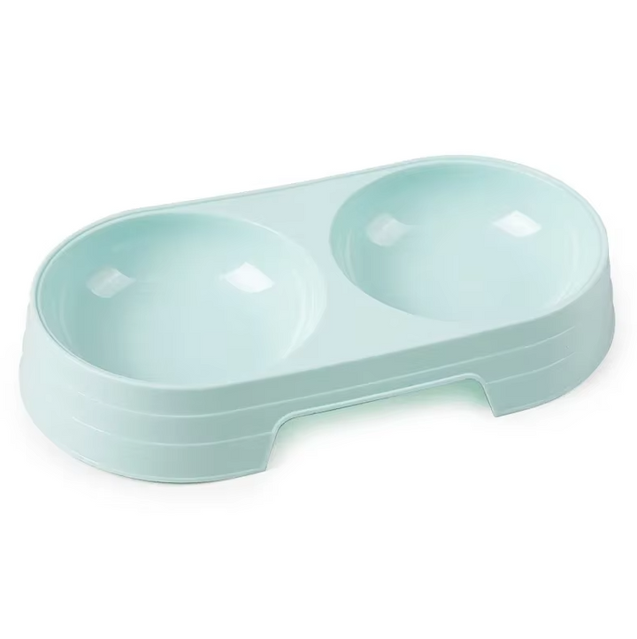 Pet supplies: double stainless steel dog bowls, non-slip and easy to clean