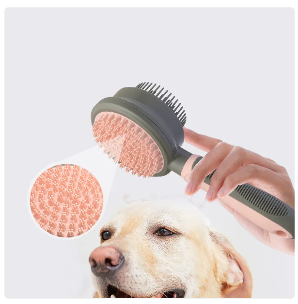 Unisex double-sided pet grooming brush for cats, detangling and shedding tool, for effective cat care