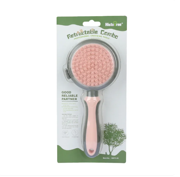 Cat supplies: Double-sided grooming tool specifically for feline pet care and shedding reduction
