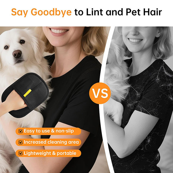 Pet detangling hair removal glove, unisex, double-sided, for easy dog and cat fur cleaning