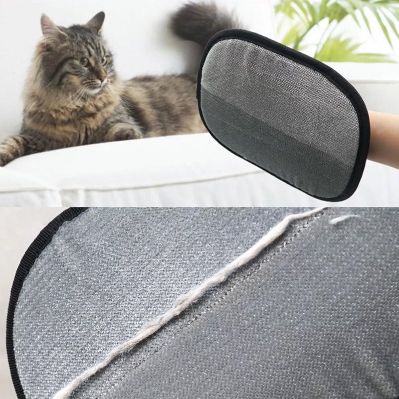 Grooming glove with double-sided design, unisex, for shedding control and pet hair removal