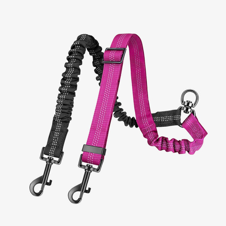 New4 black dual dog leash, perfect for walking two dogs without tangles