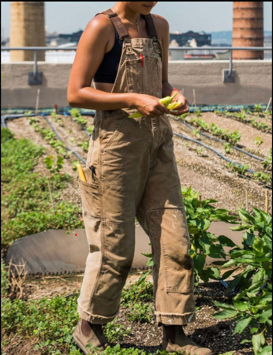 Unisex durable garden overalls for outdoor work; comfortable, adjustable fit & multiple pockets.