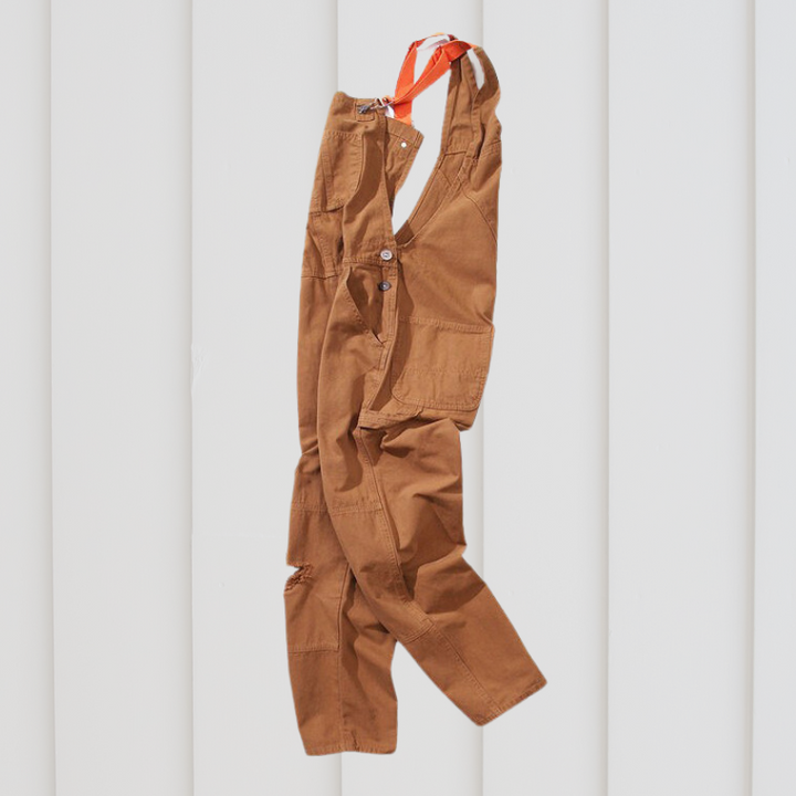Comfortable unisex gardening outfit, durable utility wear for outdoor work, featuring adjustable fit.