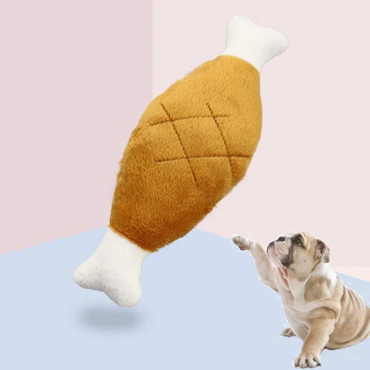 Unisex durable plush squeaky pet toy, soft and safe for engaging interactive pet play