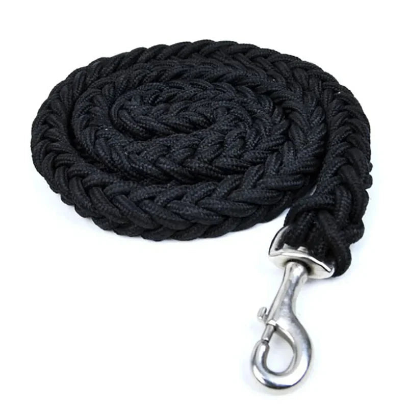 Unisex durable red nylon dog leash with comfort grip handle for pet training and safety