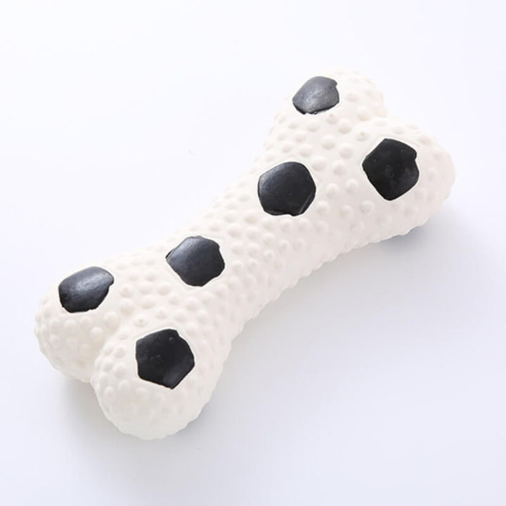 Assortment of colorful durable squeaky bone dog toys, suitable for various dog breeds & sizes