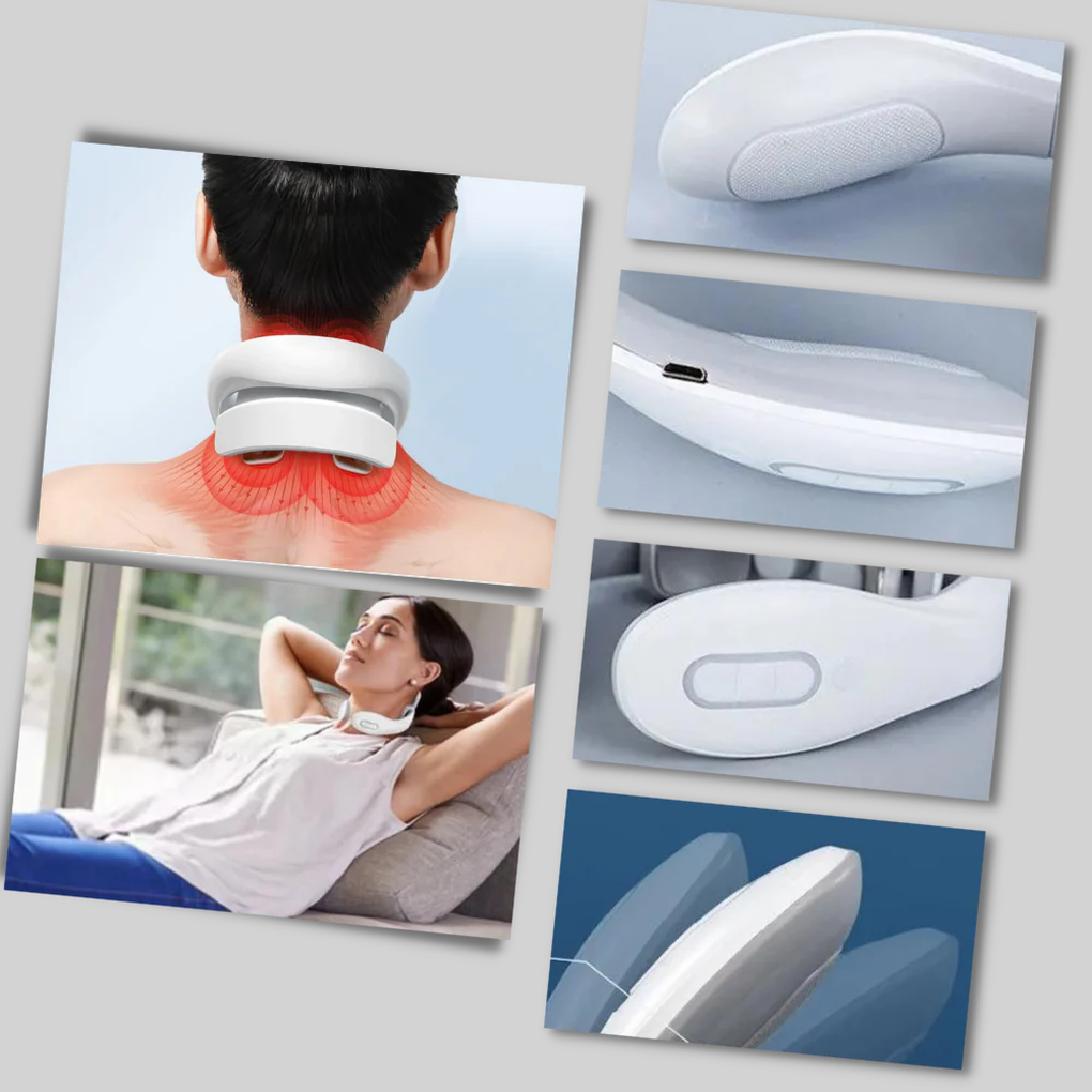 Personal care unisex electric neck massager offering 6 modes and heat for daily wellness and stress relief.