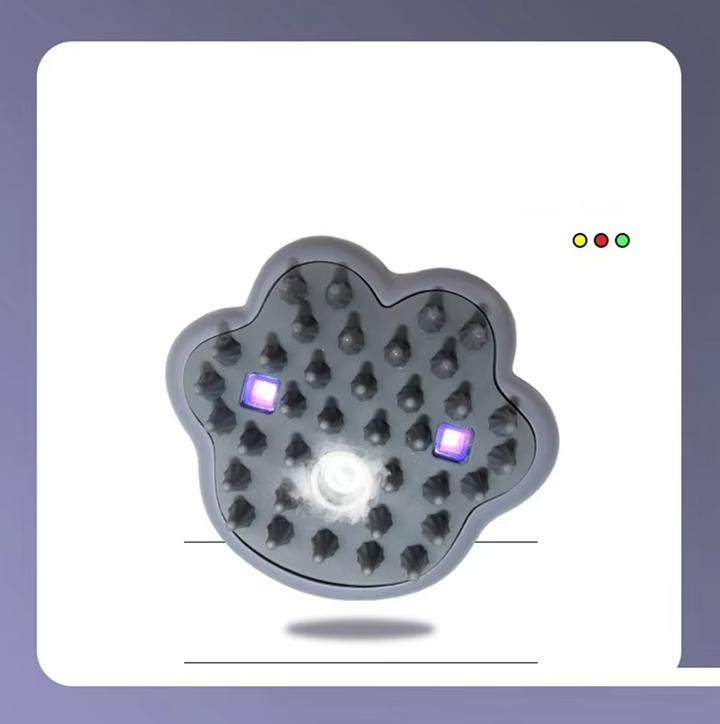 Detailed shot of spray brush bristles, designed for comfortable pet massage and grooming