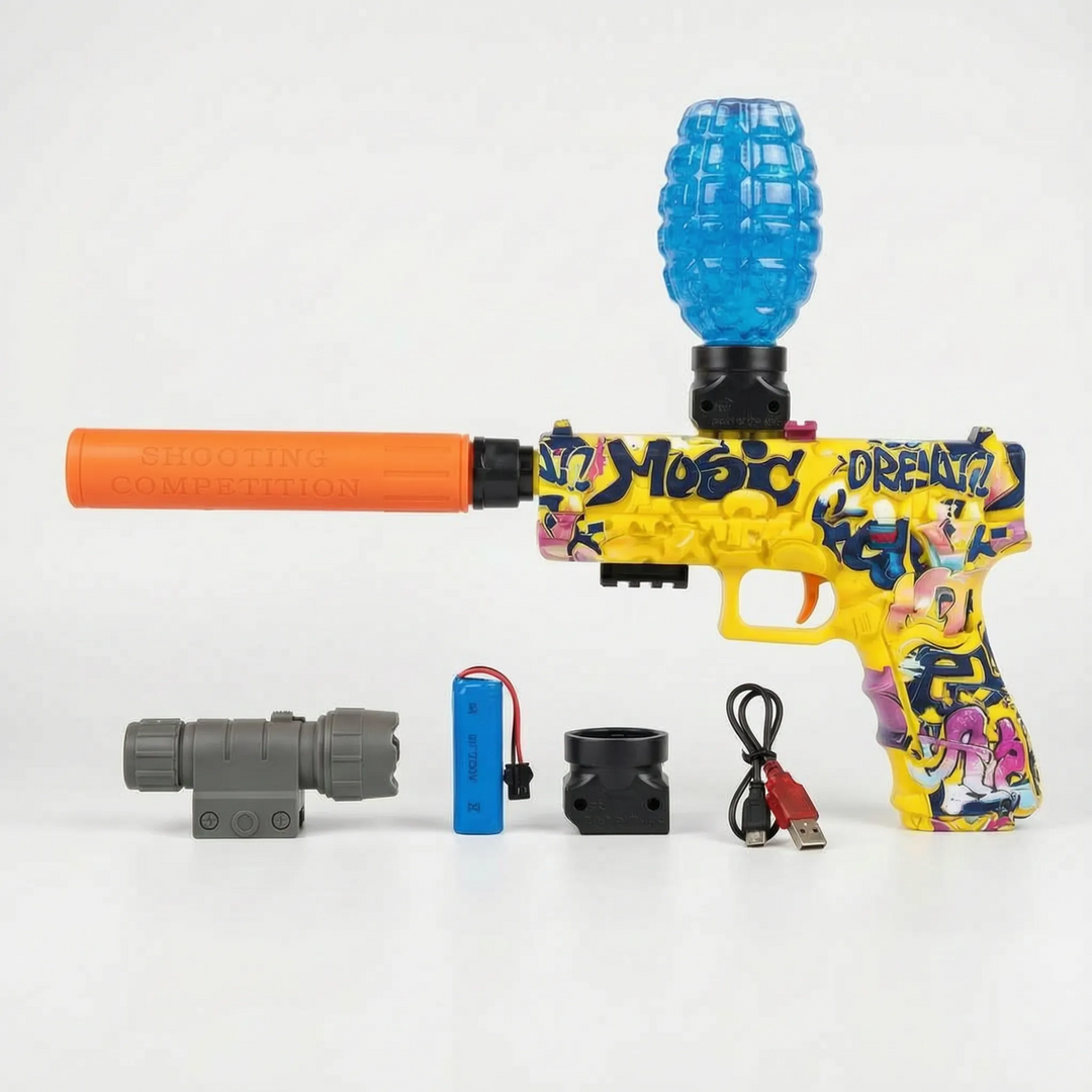 High-power electric water blaster gun, ultimate summer outdoor toy weapon for exciting water games. Rechargeable.