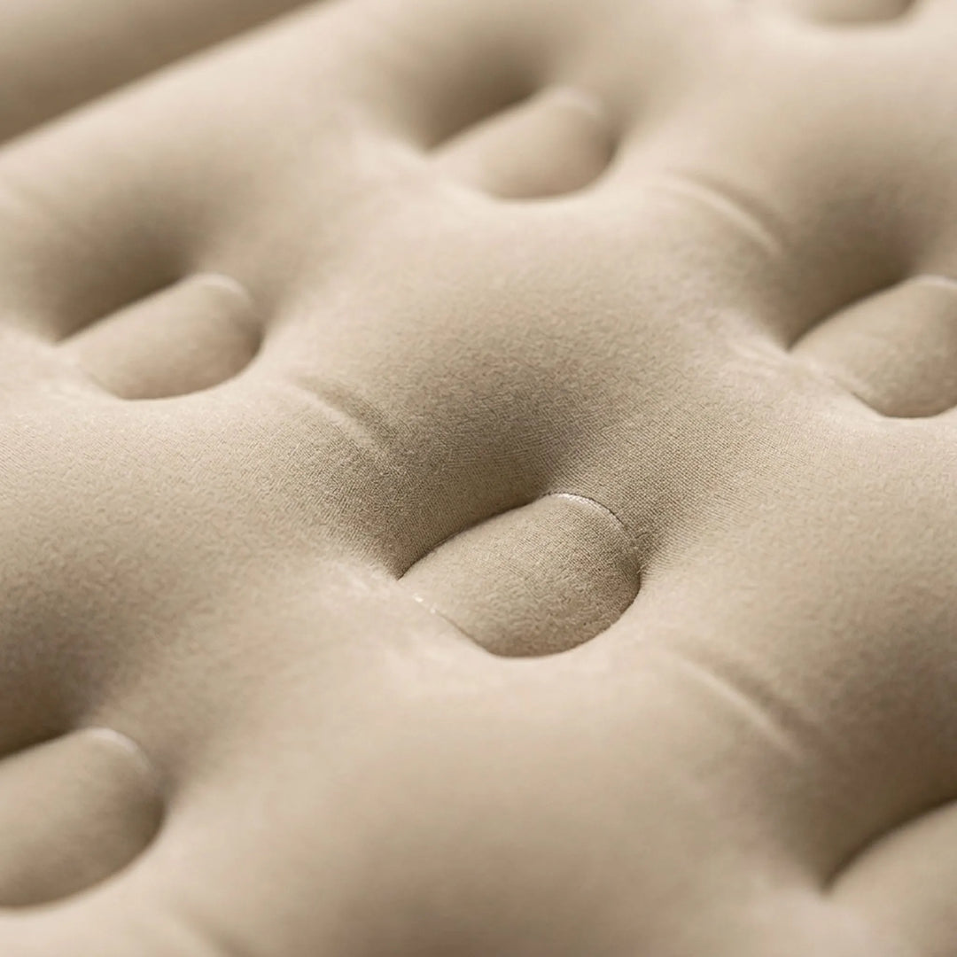 Compact unisex air mattress, ideal for camping, outdoor travel, and as a convenient guest bed.