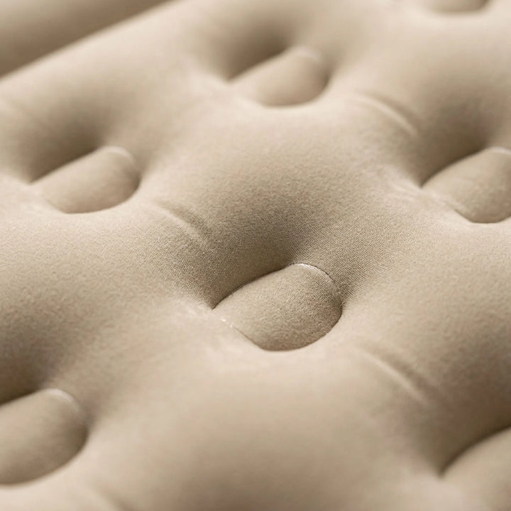 Compact unisex air mattress, ideal for camping, outdoor travel, and as a convenient guest bed.